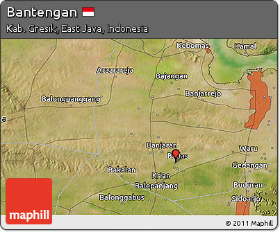 Satellite 3D Map of Bantengan