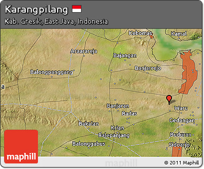 Satellite 3D Map of Karangpilang