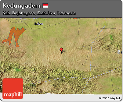 Satellite 3D Map of Kedungadem