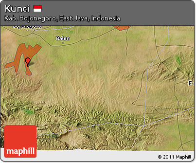 Satellite 3D Map of Kunci