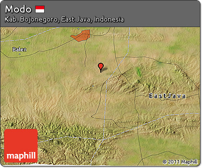 Satellite 3D Map of Modo