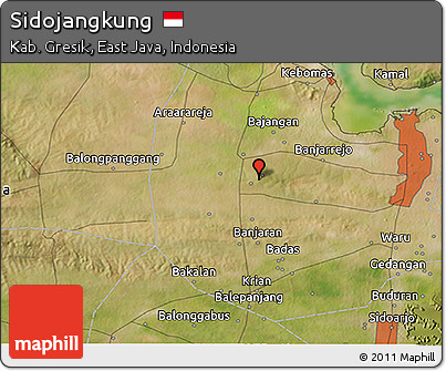 Satellite 3D Map of Sidojangkung