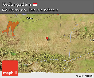 Satellite 3D Map of Kedungadem