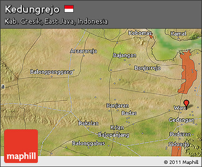 Satellite 3D Map of Kedungrejo