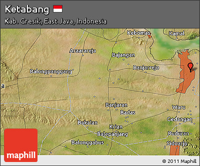Satellite 3D Map of Ketabang