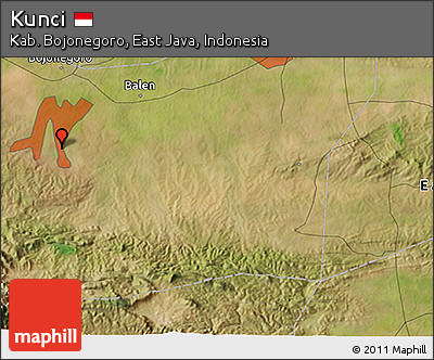 Satellite 3D Map of Kunci