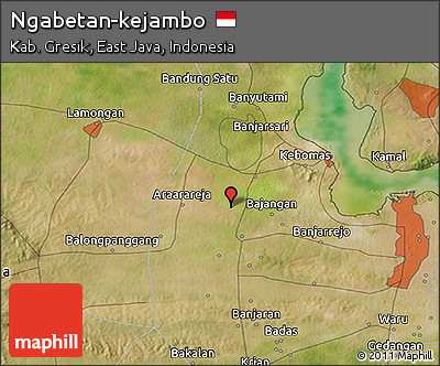 Satellite 3D Map of Ngabetan-kejambo