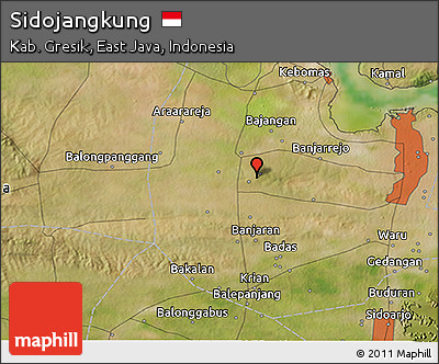 Satellite 3D Map of Sidojangkung