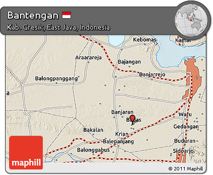 Shaded Relief 3D Map of Bantengan