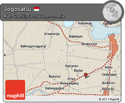 Shaded Relief 3D Map of Jogosatlu