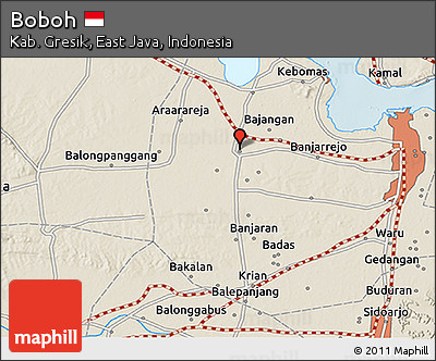 Shaded Relief 3D Map of Boboh
