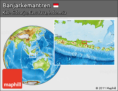 Physical Location Map of Banjarkemantren