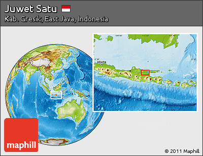 Physical Location Map of Juwet Satu