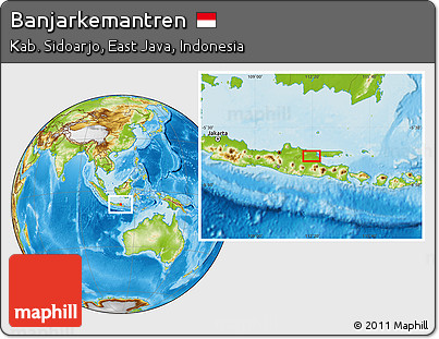 Physical Location Map of Banjarkemantren
