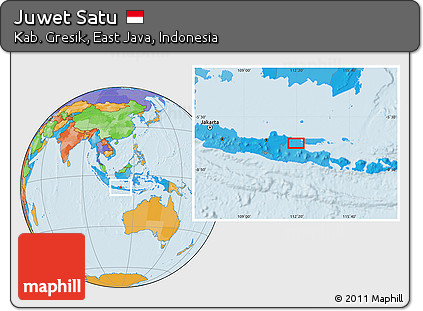 Political Location Map of Juwet Satu