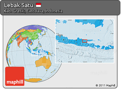 Political Location Map of Lebak Satu