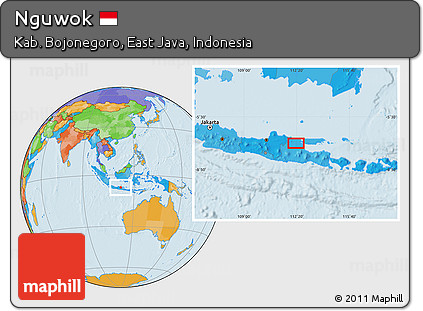 Political Location Map of Nguwok