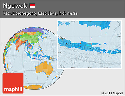 Political Location Map of Nguwok