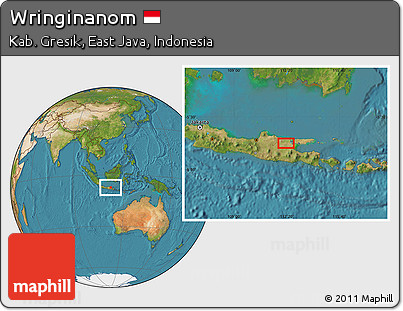 Satellite Location Map of Wringinanom