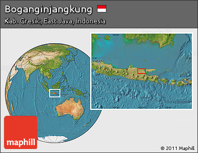Satellite Location Map of Boganginjangkung