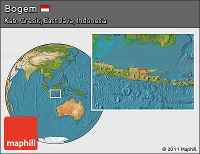Satellite Location Map of Bogem