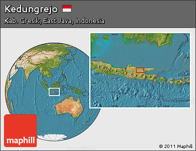 Satellite Location Map of Kedungrejo