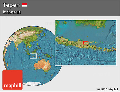 Satellite Location Map of Tepen
