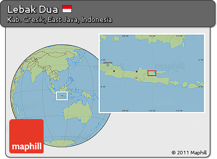 Savanna Style Location Map of Lebak Dua