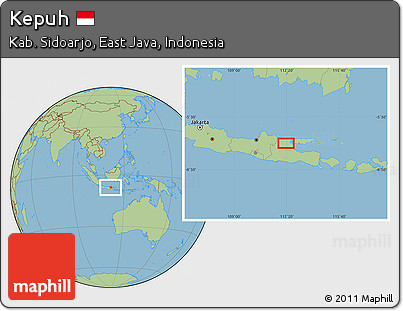 Savanna Style Location Map of Kepuh
