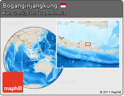 Shaded Relief Location Map of Boganginjangkung