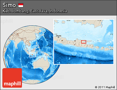 Shaded Relief Location Map of Simo