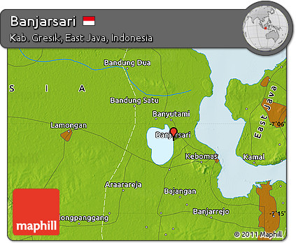 Physical Map of Banjarsari