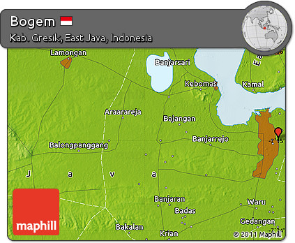 Physical Map of Bogem