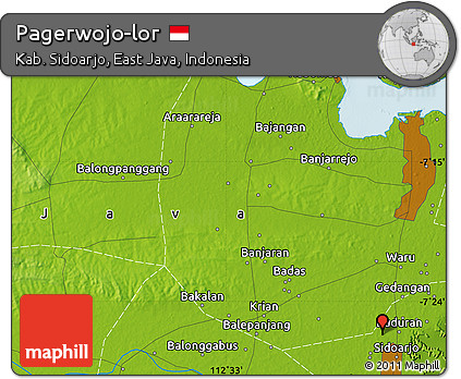 Physical Map of Pagerwojo-lor