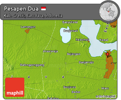 Physical Map of Pesapen Dua