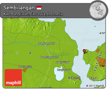 Physical Map of Sembilangan