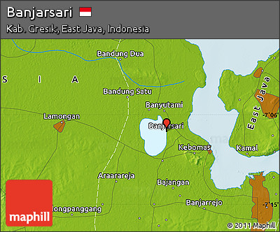 Physical Map of Banjarsari