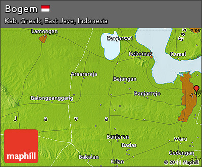 Physical Map of Bogem