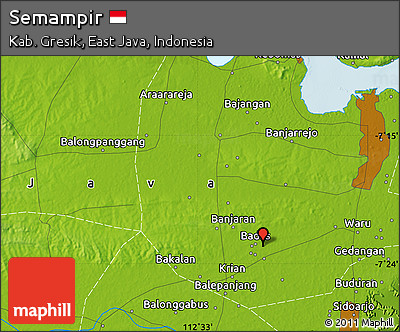 Physical Map of Semampir