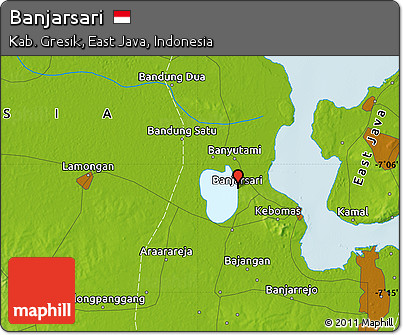 Physical Map of Banjarsari