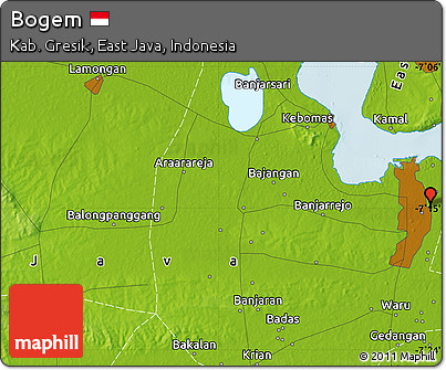Physical Map of Bogem