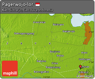 Physical Map of Pagerwojo-lor