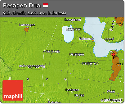 Physical Map of Pesapen Dua