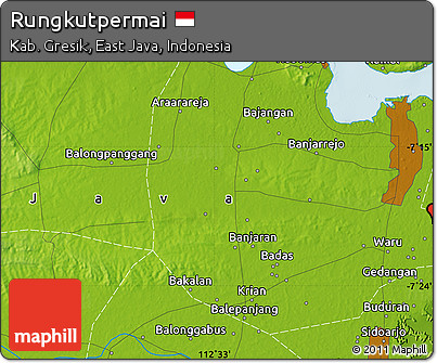 Physical Map of Rungkutpermai