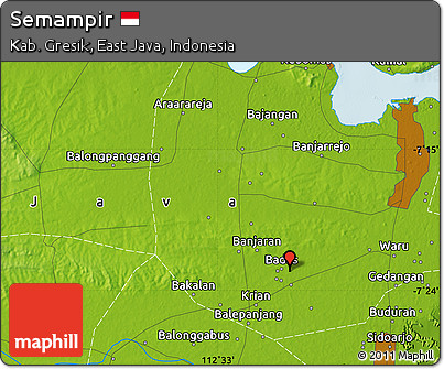 Physical Map of Semampir