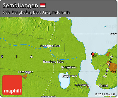Physical Map of Sembilangan
