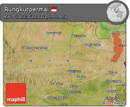 Satellite Map of Rungkutpermai