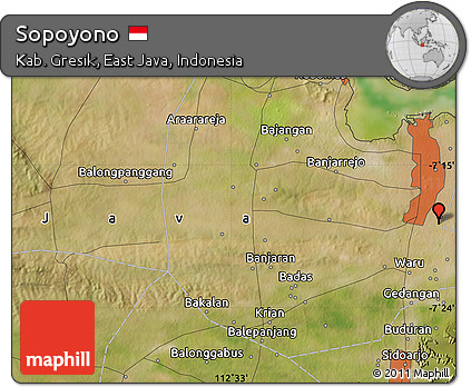 Satellite Map of Sopoyono