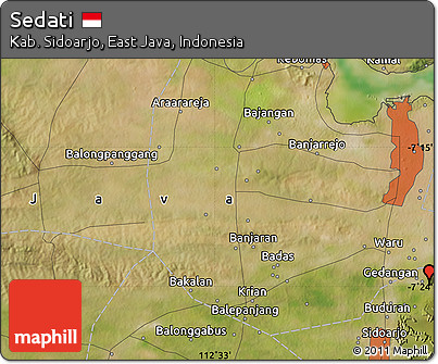 Satellite Map of Sedati