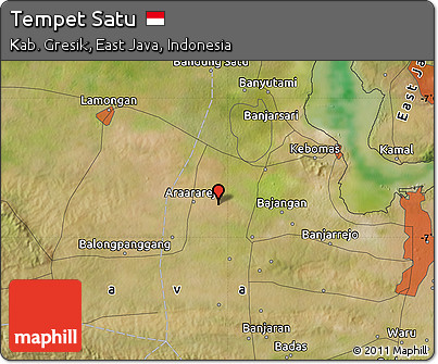 Satellite Map of Tempet Satu